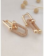 Atelier Miu Обеци от месинг с кристали