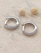 Atelier Miu Обеци тип халки с циркони