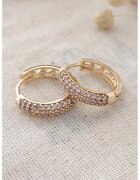 Atelier Miu Обеци тип халки с циркони