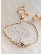 Atelier Miu Регулируема гривна с циркони