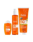 Avene Комплект Avène - Ultra Radiance - Слънцезащитен флуид за лице SPF 50+ - 50 мл - Сатенено слънцезащитно масло SPF 30 - 200 мл - Детски слънцезащитен лосион SPF 50+ ...