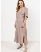 awama Миди рокля вискоза/найлон - бежова
