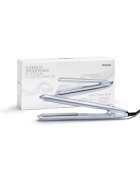 BaByliss Преса за коса Hydro-Fusion - 230C - 5 стъпки на температурата - Йонизация - Керамично покритие - LED - Син