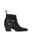 Badura Дамски боти естествена кожа - slip-on - Черен