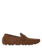 Baldinini Велурени мокасини с перфорации и лого