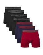 Bamboo Basics Bamboo - Боксерки Levi - 7 чифта - Червен/Черен/Син