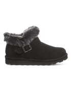 BEARPAW Велурени боти с еко пух Черен