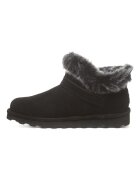 BEARPAW Велурени боти с еко пух Черен
