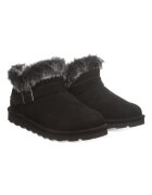 BEARPAW Велурени боти с еко пух Черен
