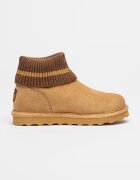 BEARPAW Велурени боти с лесно обуване Светлокафяв/Карамел