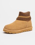 BEARPAW Велурени боти с лесно обуване Светлокафяв/Карамел