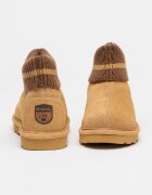 BEARPAW Велурени боти с лесно обуване Светлокафяв/Карамел