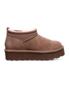 BEARPAW Велурени боти - Тъмнокафяв
