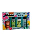 Beauty Jar Комплект за пътуване за коса Have a Good Hair Day шампоан балсам защитен спрей и скраб за скалп 4 x 80 мл