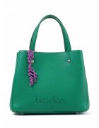 Benetton Чанта от еко кожа с аксесоар с лого - Ирландско зелен