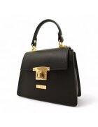 BESSO Chic Minimal Leather Handbag - - 17.5x22x10