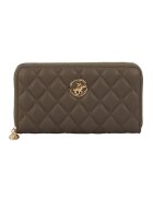 Beverly Hills Polo Club Капитонирано портмоне с цип - Тъмнокафяв