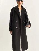 Bianco Lucci Дълго oversize палто Черен