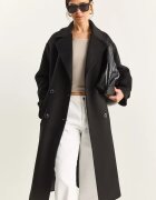 Bianco Lucci Дълго oversize палто Черен