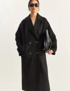 Bianco Lucci Дълго oversize палто Черен