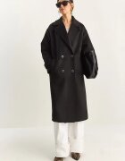 Bianco Lucci Дълго oversize палто Черен