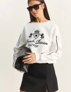 Bianco Lucci Дамски суичър натурален цвят слонова кост