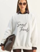 Bianco Lucci Дамски суичър натурален цвят слонова кост