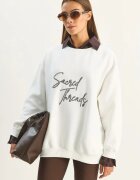 Bianco Lucci Дамски суичър натурален цвят слонова кост