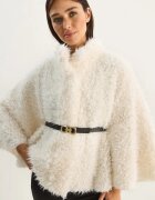 Bianco Lucci Дамско късо палто HiCCUP oversize яка тип сако текстил бяло