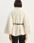 Bianco Lucci Дамско късо палто HiCCUP oversize яка тип сако текстил бяло