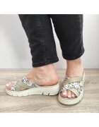BIO FLEX Ежедневни сабо дамски Fr-403 Olive с флорални мотиви - зелени