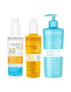 Bioderma Photoderm SPF 50+ Семеен пакет – Спрей за деца 200 мл - Спрей за възрастни 200 мл - Гел-крем за след слънце - 500 мл