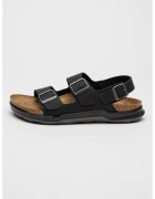 Birkenstock Кожени сандали Milano - Черен/Сребрист
