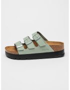 Birkenstock Равни чехли Florida III с равна платформа - Бледозелен/Сребрист