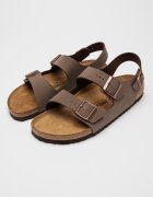 Birkenstock Сандали Milano от еко кожа с токи Кафяв/Бронз