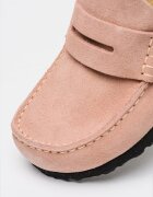 Birkenstock Велурени мокасини Naples Бледо розово