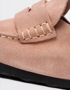 Birkenstock Велурени мокасини Naples Бледо розово