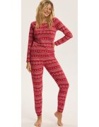 Bloovii Pijama dama Rosu-Alb Hygge - Коледа