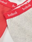 boboli Боксерки с памук - 3 чифта Червен/Сив меланж