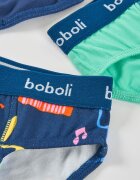 boboli Слипове с памук - 3 чифта Зелен/Тъмносин