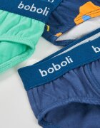 boboli Слипове с памук - 3 чифта Зелен/Тъмносин