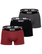 BOSS Боксерки с лого - 3 чифта Червен/Черен/Сив