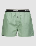 BOSS Боксерки с лого на талията - 2 чифта Черен/Бледозелен