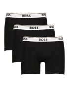 BOSS Боксерки с лого на талията - 3 чифта - Бял/Черен