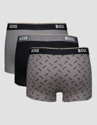 BOSS Боксерки с памук - 3 чифта Черен/Сив