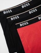 BOSS Боксерки с памук - 3 чифта Черен/Светло червено