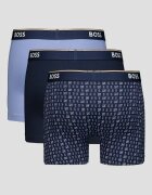 BOSS Боксерки с памук - 3 чифта Син