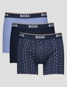 BOSS Боксерки с памук - 3 чифта Син
