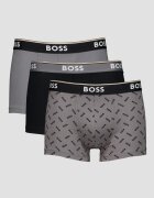 BOSS Боксерки с памук - 3 чифта Сив/Черен