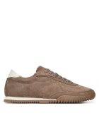 BOSS Дамски спортни обувки - Open Brown 247 - естествена кожа - кафяви